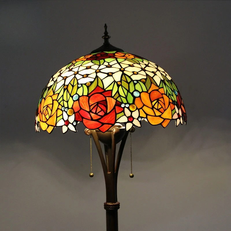 New floor lamp, living room, bedroom, study, retro pastoral hotel, villa sofa, coffee table, floor lamp