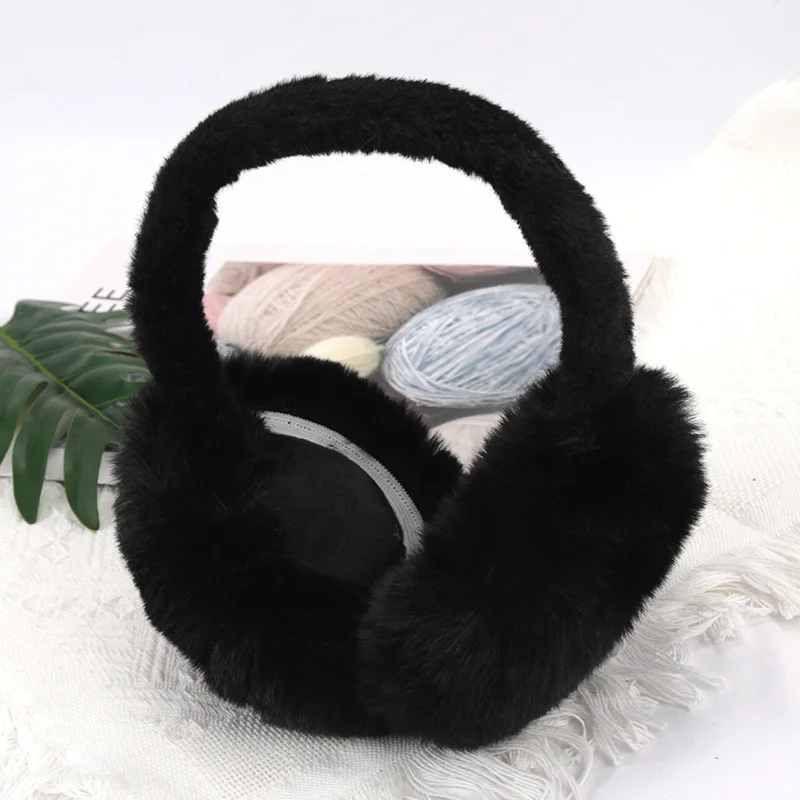 Winter Fashion Solid Soft Plush Ear Keep Warmer Earmuffs for Women Cute Outdoor Sports Earflap Protection Ear-Muffs Ear Cover