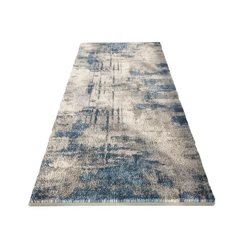 

Blanket bay window blanket blue mat, light luxury floor mat in front of the bed and thickened