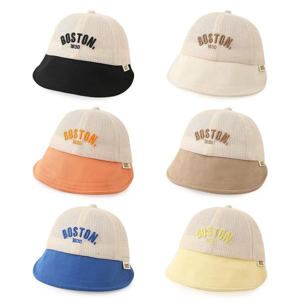 Outdoor Nylon Kids Bucket Hat UV Protection Cute Sun Cap Breathable Cartoon Beach Cap Toddler