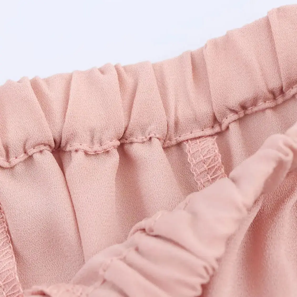 Women High waist mesh Pleated skirt Elastic waist solid color ruffled a-line midi skirt spring summer New Female Chic skirt