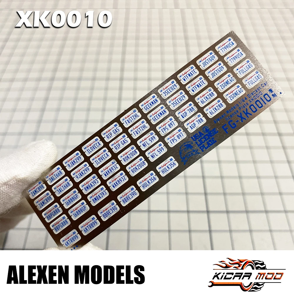 Alexen 1/64 Model Car Metal License Plates Western Style Toy Cars Detail-up Parts Diorama Decoration Simulation Scene Toy