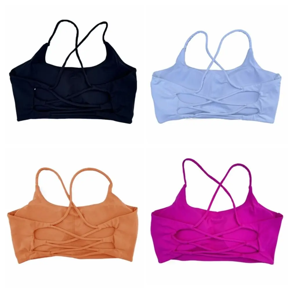 مريحة سلس اليوغا الرسن الملابس الداخلية عبر الأشرطة اللاسلكية السيدات الرياضة الصدرية الملابس الداخلية للصدمات الصالة الرياضية مبطن حمالات الصدر اللياقة البدنية #6