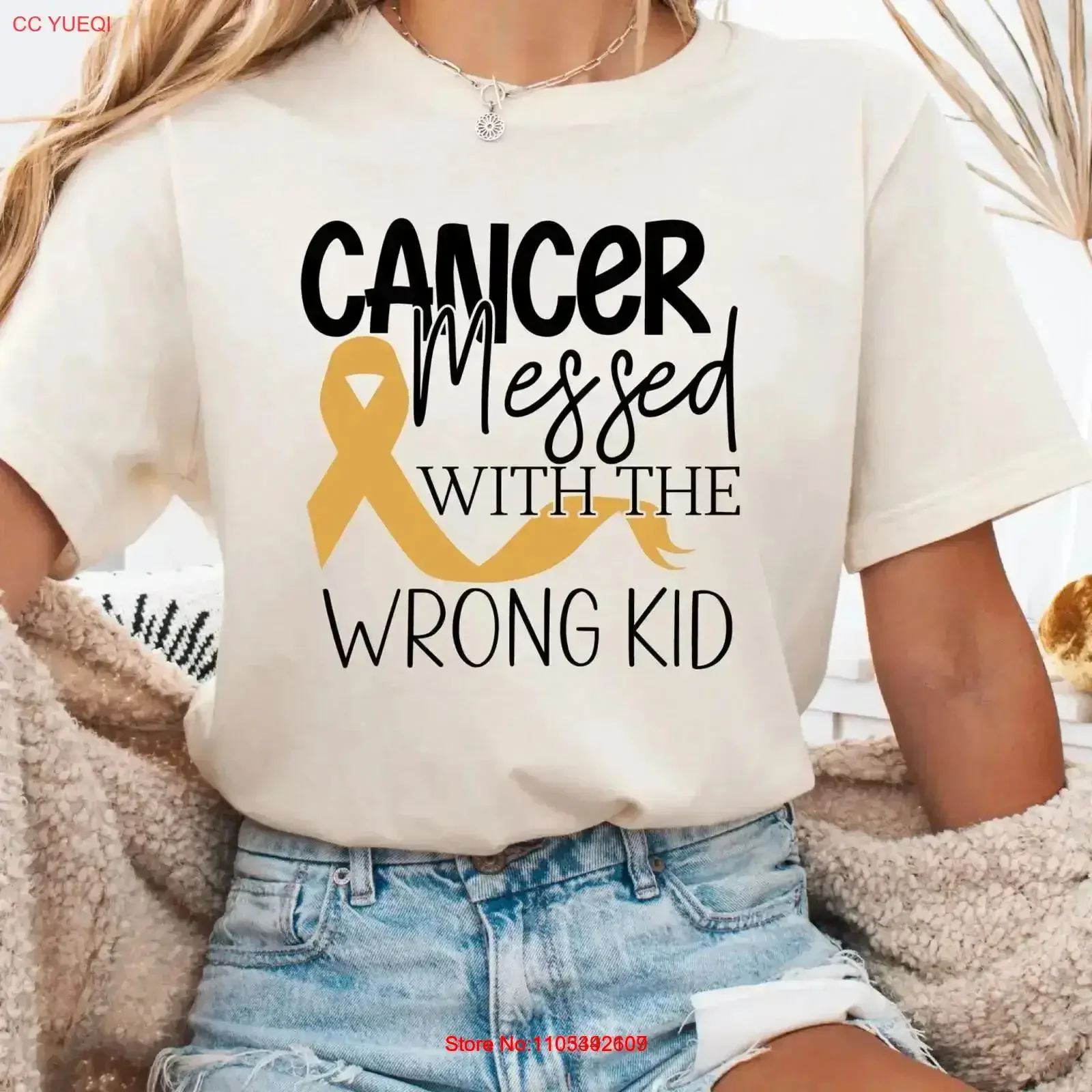 Childhood Cancer Awareness T Shirt Inspirational for Brave Kids vintage Washed fashion Stretched Versatile Slightly Soft