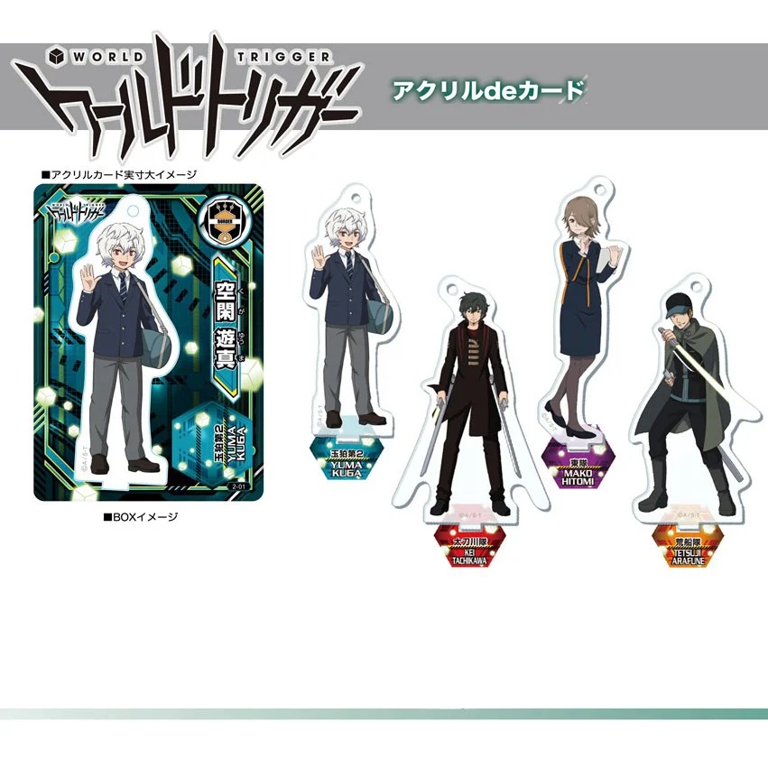 wholesale Anime World Trigger Acrílico Standring Prime Productos Modelo Placa Alto píxel Originalidad Escritorio Figura Display Fan Regalo