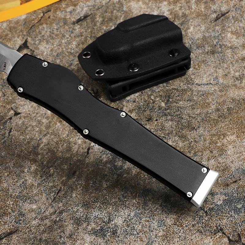 Military Tactical Knife D2 Steel Automatic Micro Hunting Survival Folding Fixed Peeling Blade Camping EDC Tools