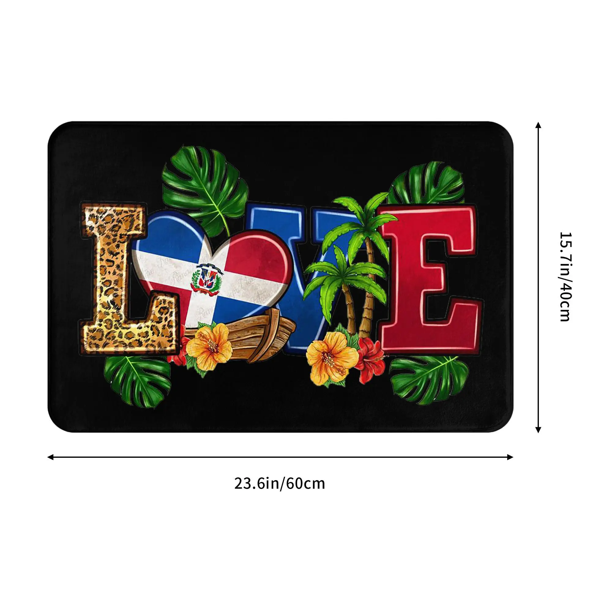 Flag of the Dominican Republic Non-slip Doormat Floor Mat Cushion Carpet Rug for Kitchen Entrance Home Bathroom Footpad Mats