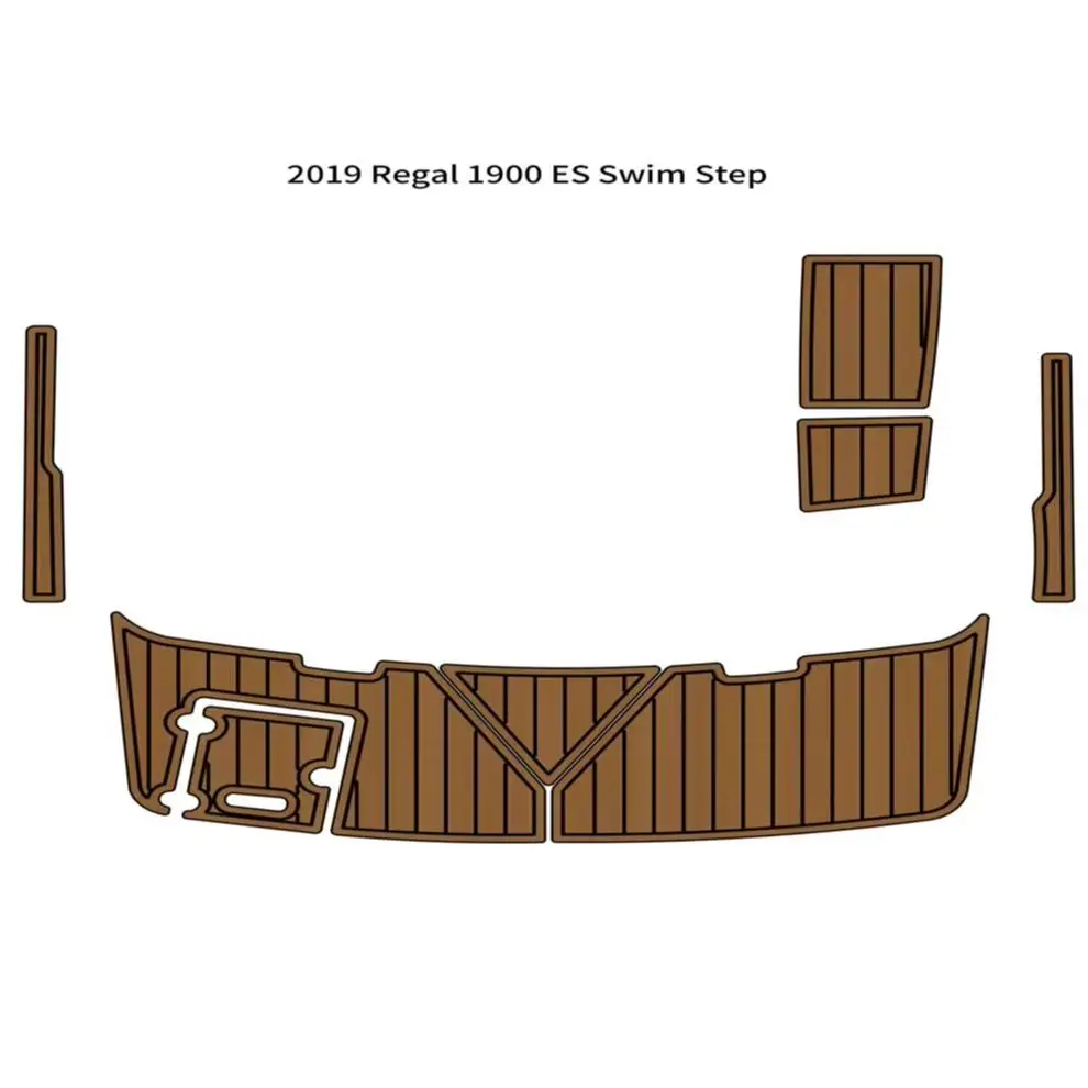 

2019 Re-gal 1900 ES Swim Platform Step Pad Boat EVA Foam Faux Teak Deck Floor Mat Seadek Gatorstep Style Self Adhesive ae61b