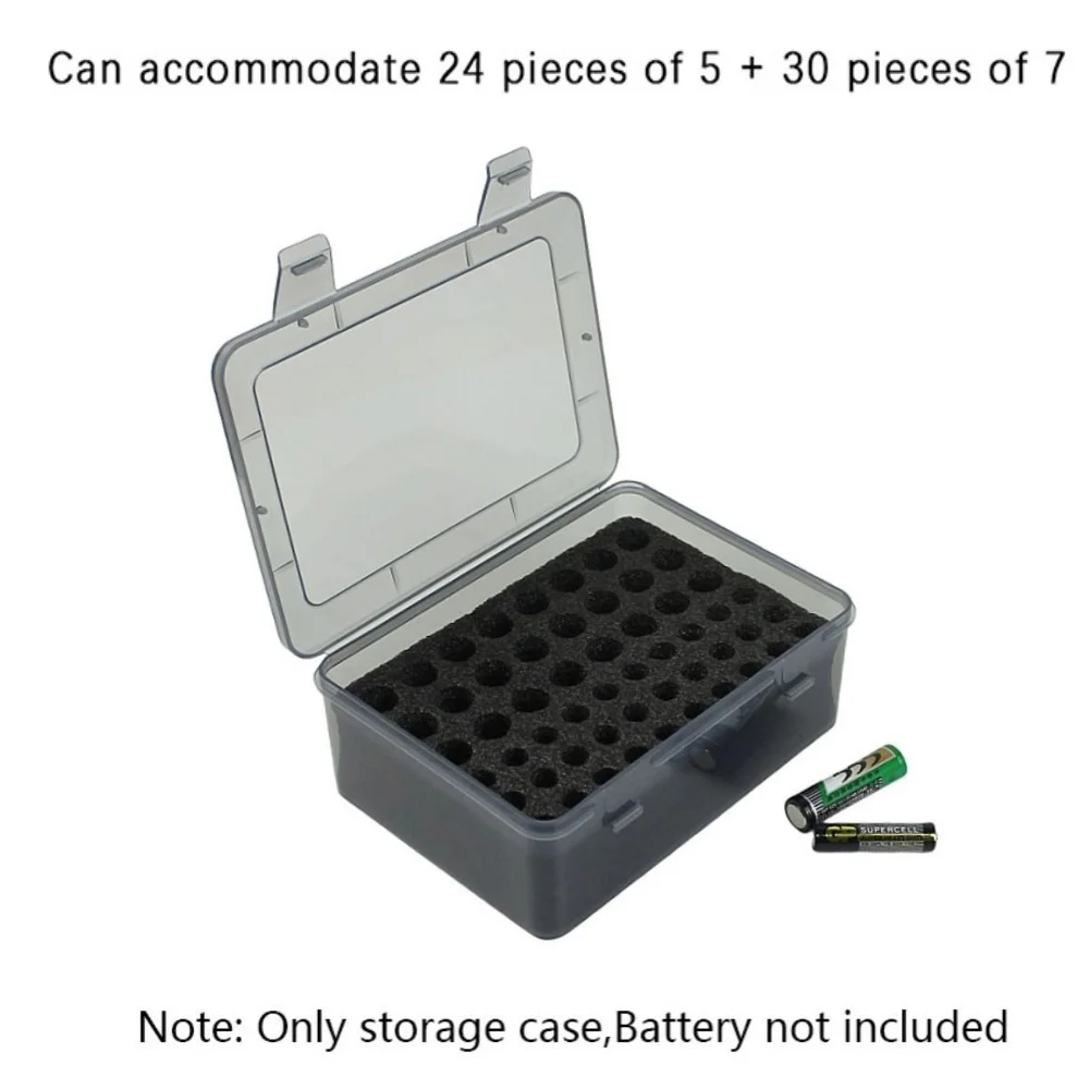 Battery Storage Holder Holds 54 AA AAA Batteries Organizer Battery Box Case Garage Container Home Drawer Organization Dispenser