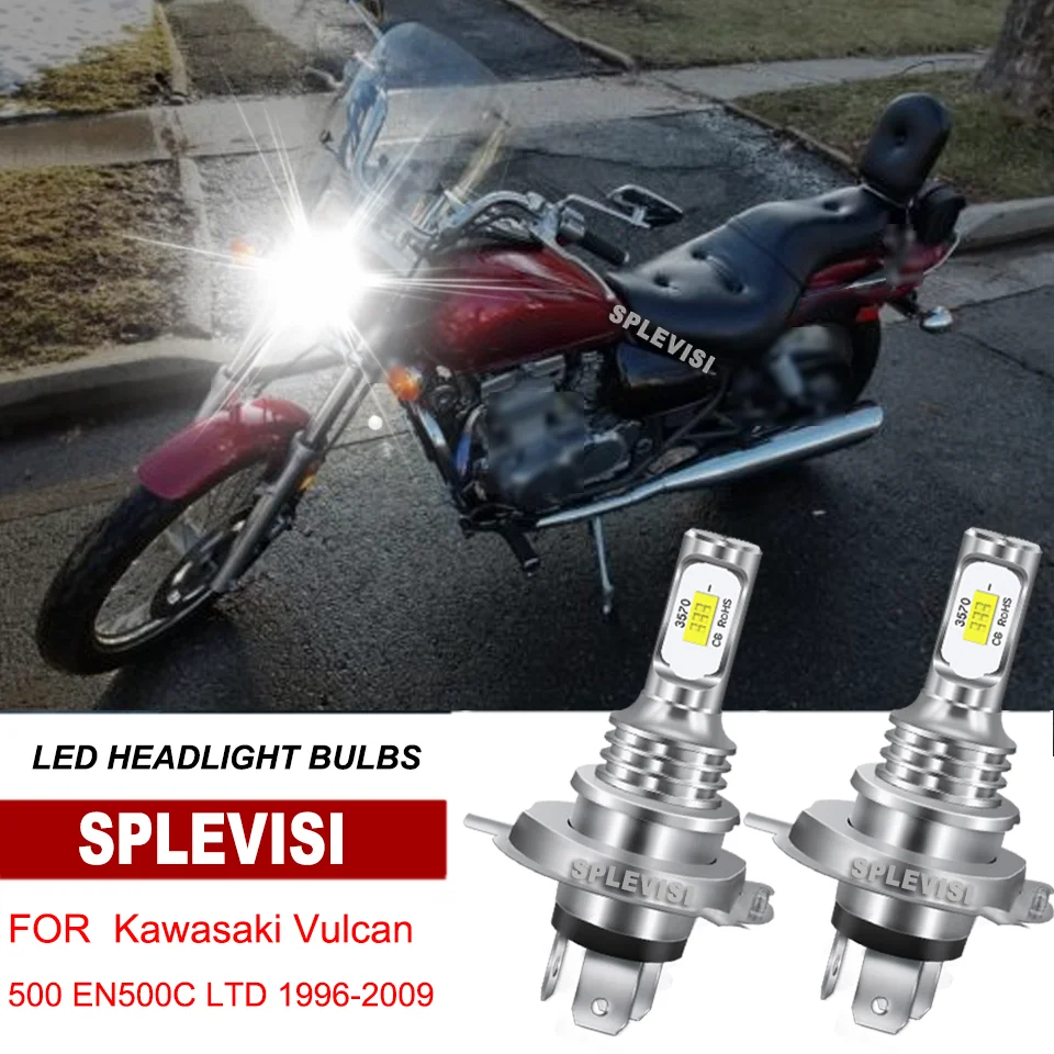 

LED H4/9003 Headlight Bulbs motorcycle light For Kawasaki Vulcan 500 EN500C LTD 1996-2009 900 VN900D Classic LT 2006-2018