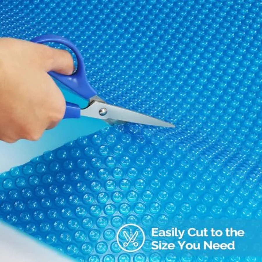 16Mil Solar Pool Heater for Above Ground Pools 18FT Round Solar Pool Cover Solar Blanket for Inground Pool Blue 18'