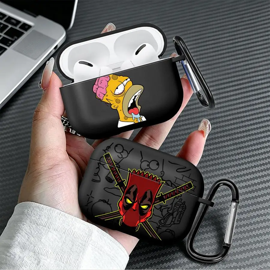 Étuis pour écouteurs, étui de protection pour Airpods 2 Pro3 Pro2 1 3 4 Pro Disney Hot The Simpsons