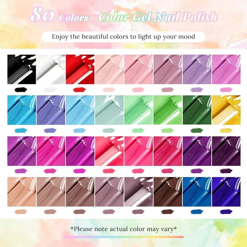 18,7 ml Gel-Nagellack mit großer Kapazität, 80 Farben, HEMA- und TPO-frei, semi-permanenter, ablösbarer UV-Gel-Lack, Maniküre, DIY-Nagelzubehör – Detail 13