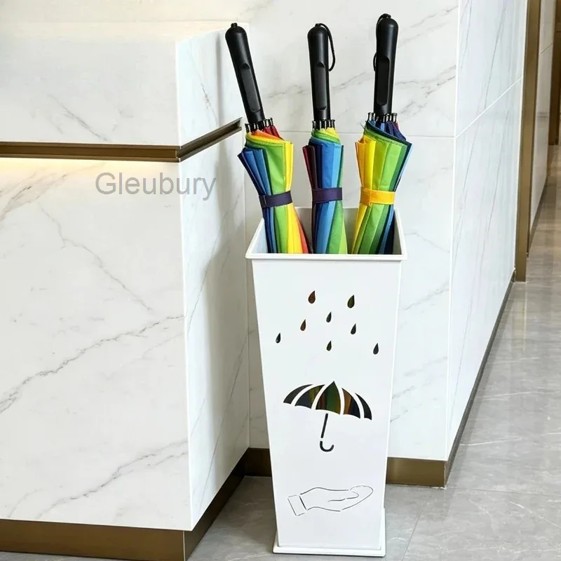 Simple Metal Umbrella Stands Home Commercial Umbrella Storage Bucket Rack Drain Rack Umbrella Rack At The Door Of The Hotel