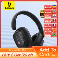 Baseus Bowie H1i Wireless Headphones Bluetooth 5.3 Active Noise Cancellation Over Ear Headset Hi-Res LHDC Earphone 100H Playtime