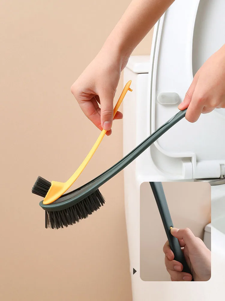 Double-sided Household No Dead Corner Soft Hair Cleaning Toilet  Long Handle Two-in-one Toilet Brush