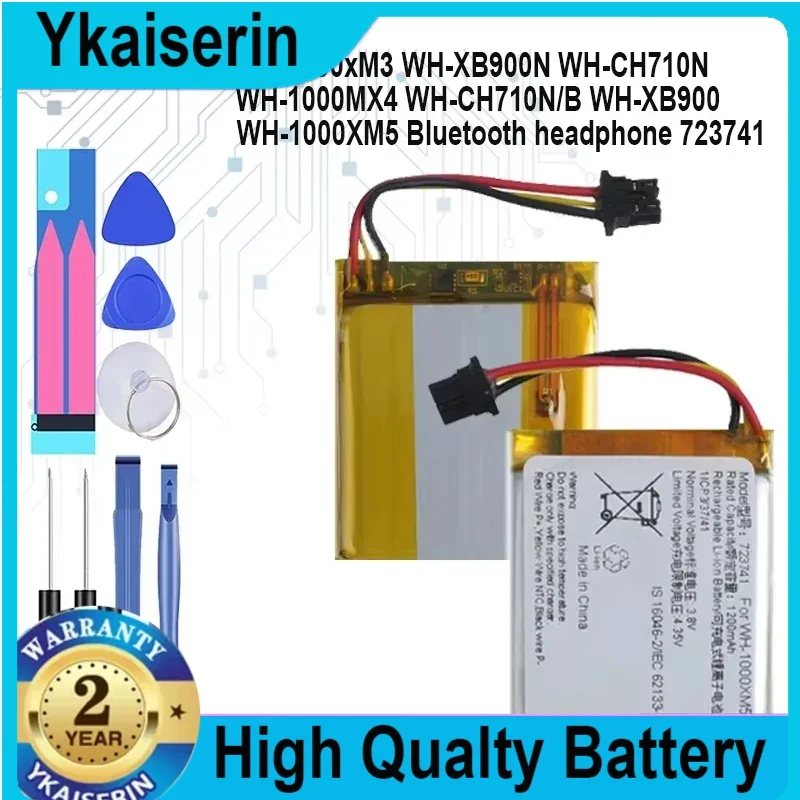 Battery for Sony WH-1000XM5 WH-1000xM3 WH-XB900N WH-CH710N Bluetooth Headphone 723741 WH-1000MX4 WH-CH710N/B WH-XB900WH-XB910