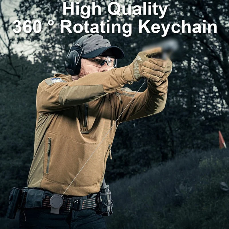 Новый сверхмощный выдвижной брелок с зажимом для ремня, 360° °   Выдвижной брелок для тяжелых условий эксплуатации с тросом и кольцом для ключей