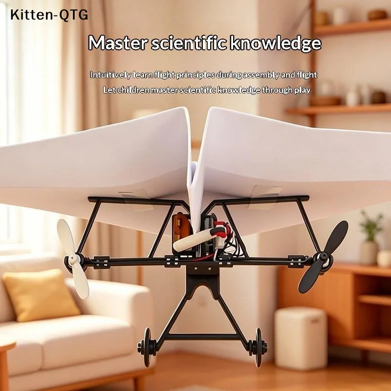 *Remote Control Paper Airplane Kit With Gyro Stabilizer DIY Electric RC Plane Power Module Paper Aircraft Transmitter Component