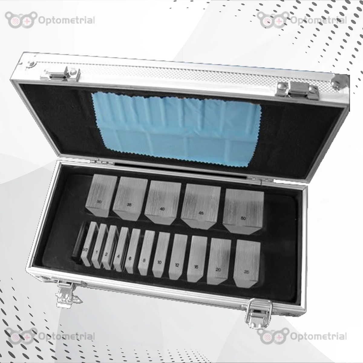 

Optometry Loosen Prism Blockers Set 16 Deltas | Aluminium Carrying Case PMMA Material | PS16