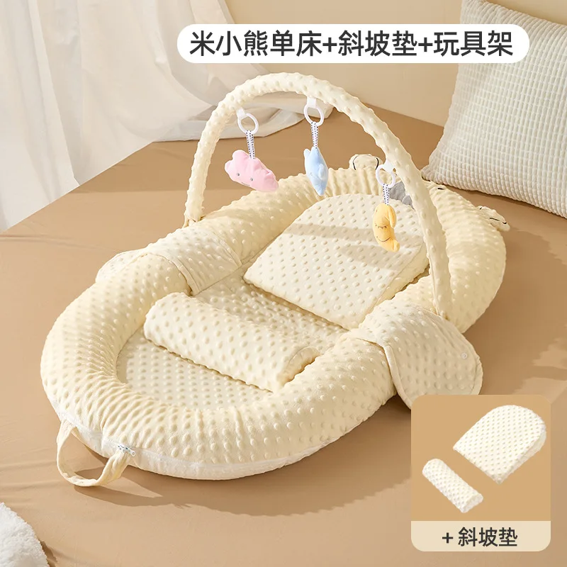 

Baby Crib Anti Spitting Soothing Uterine Slope Biomimetic Sleeping Bed for Newborns Anti Startle Movable Baby Crib