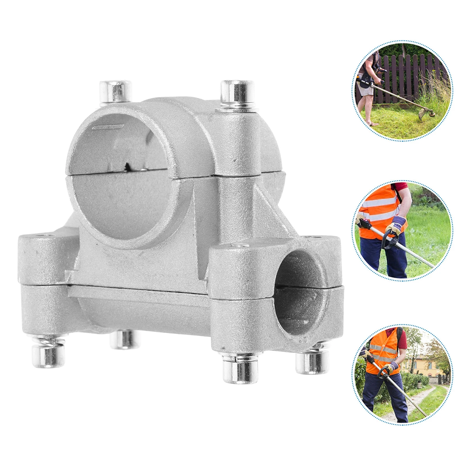 

1pc Aluminum Alloy Handle Bracket Clamp For 26Mm Push Lawn Mower Durable Ergonomic Trimmer Edger Mounting Clamp With 18Mm Hole