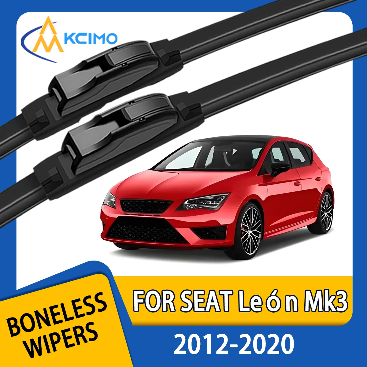 

KCIMO 2PCS New Front Windshield Wiper Blade for SEAT León Mk3 5F 2012-2020 Front Windshield Auto Wipers Blade Accessories 2020