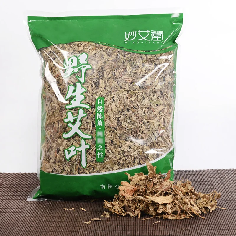 

Natural Wormwood Leaves Pure Mugwort Leaf Moxa Moxibustion Herb Therapy Mask Foot Bath Body Relax Massage Health Care 500g/bag