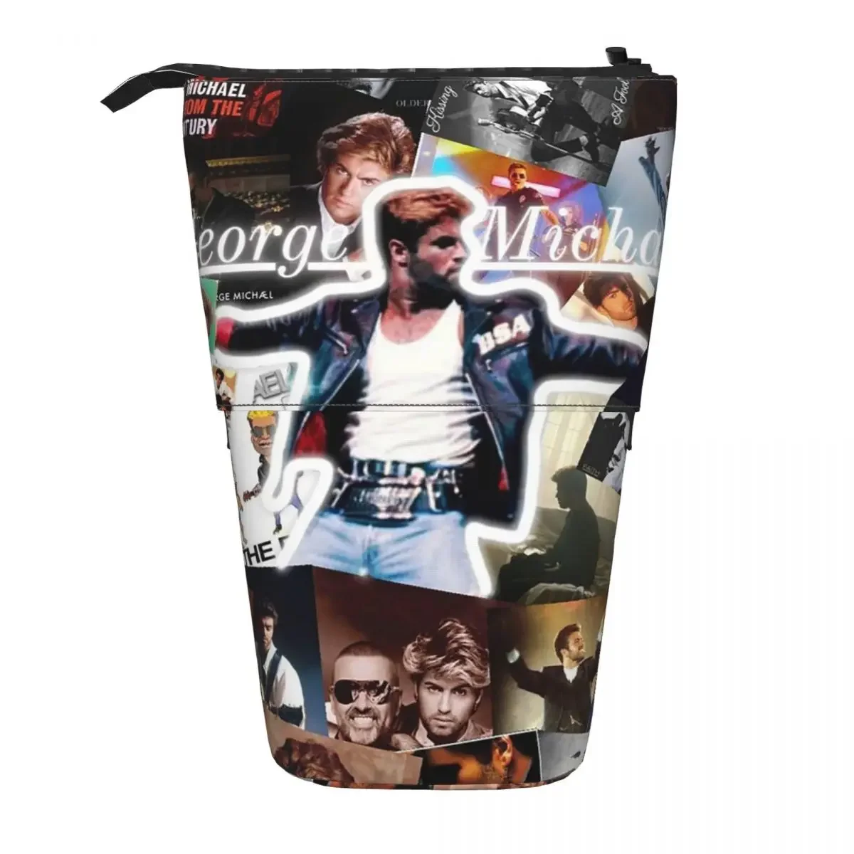 George Michael Reversible Pencil Case for Boy Girl Gifts Pen Box Pencil Bag Stationery Supplies Pen Holder Bag