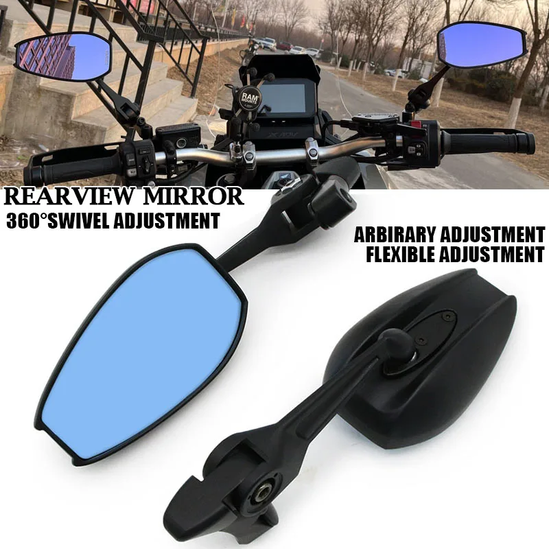 CNC Aluminum Motorcycle Rearview Mirrors Blue Anti-glare Mirror For X ADV X-ADV 2017-2021 XADV 750 Motorbike Accessories