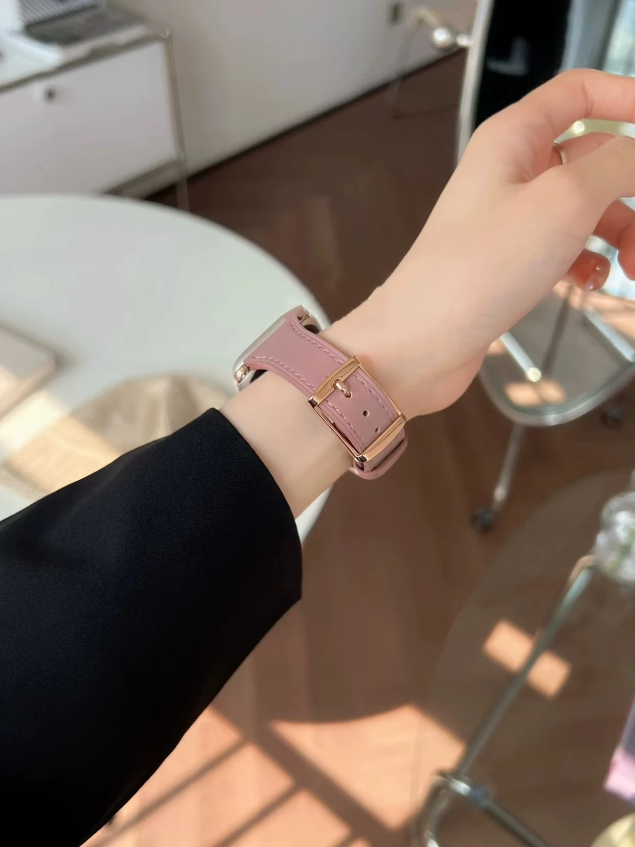 حزام لساعة أبل الفرقة النساء سلسلة الترا 10/9/8/7/6 38 مللي متر 40 مللي متر 41 مللي متر 42 مللي متر 44 مللي متر 45 مللي متر 46 مللي متر حلقة جلدية