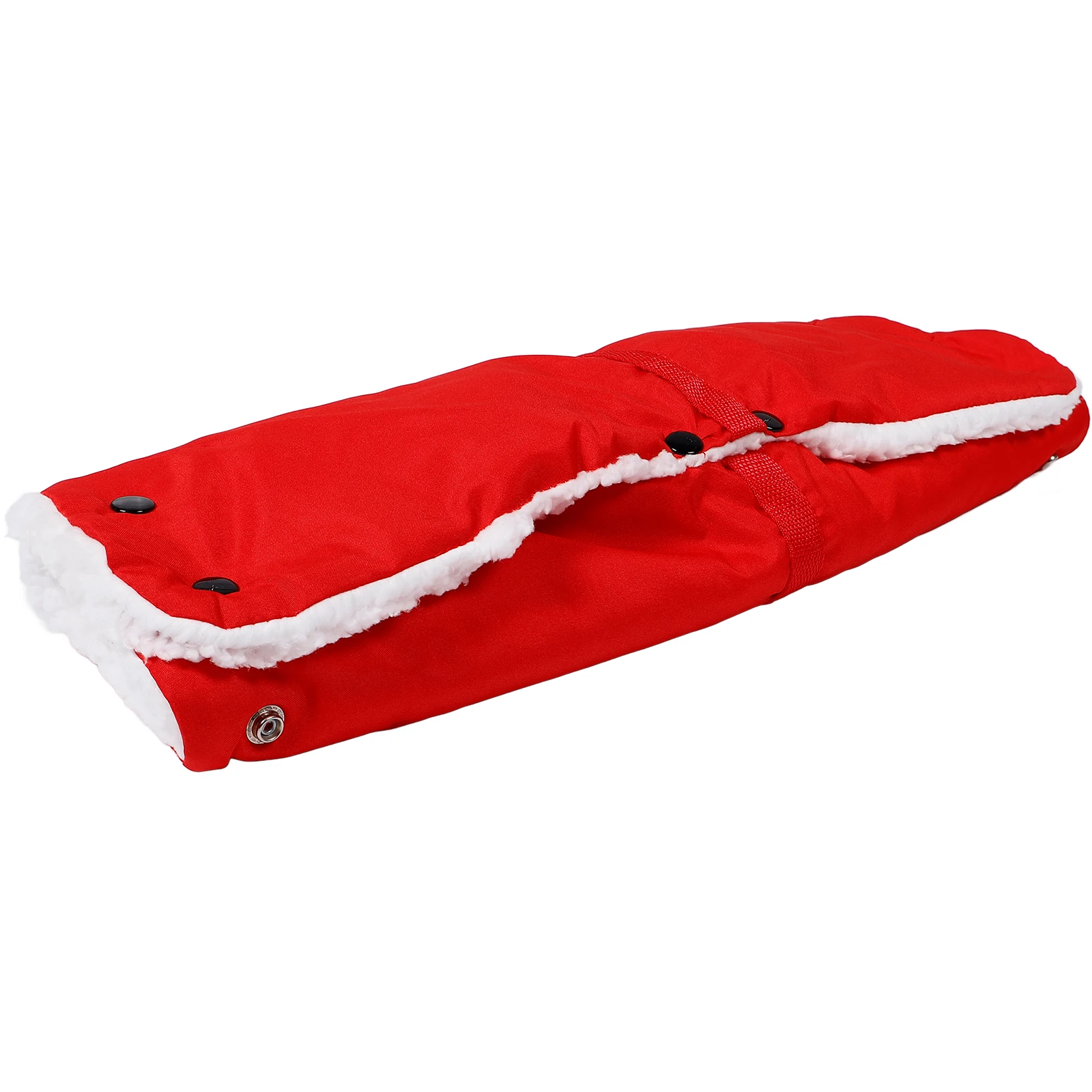 

Warm Kids Stroller Gloves Fleece Pushchair Mittens Anti Freezing Thickened Windproof Baby Carriage Hand Muffs Red Cotton