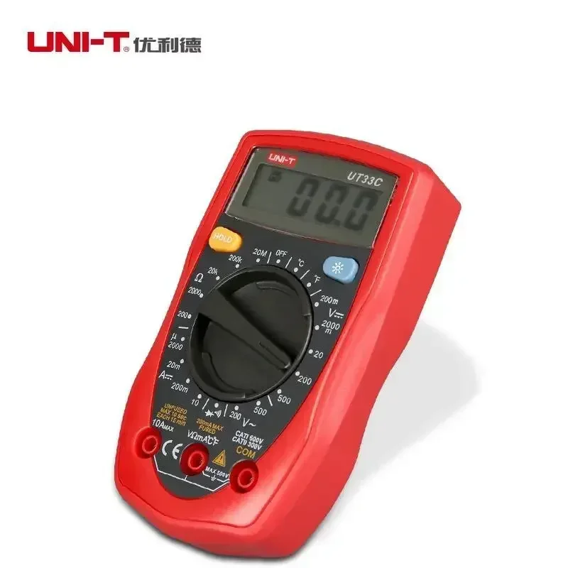 UNI-T UT33D/UT33B/UT33C Pocket Digital Multimeter Anti Burn Electrician Universal Meter