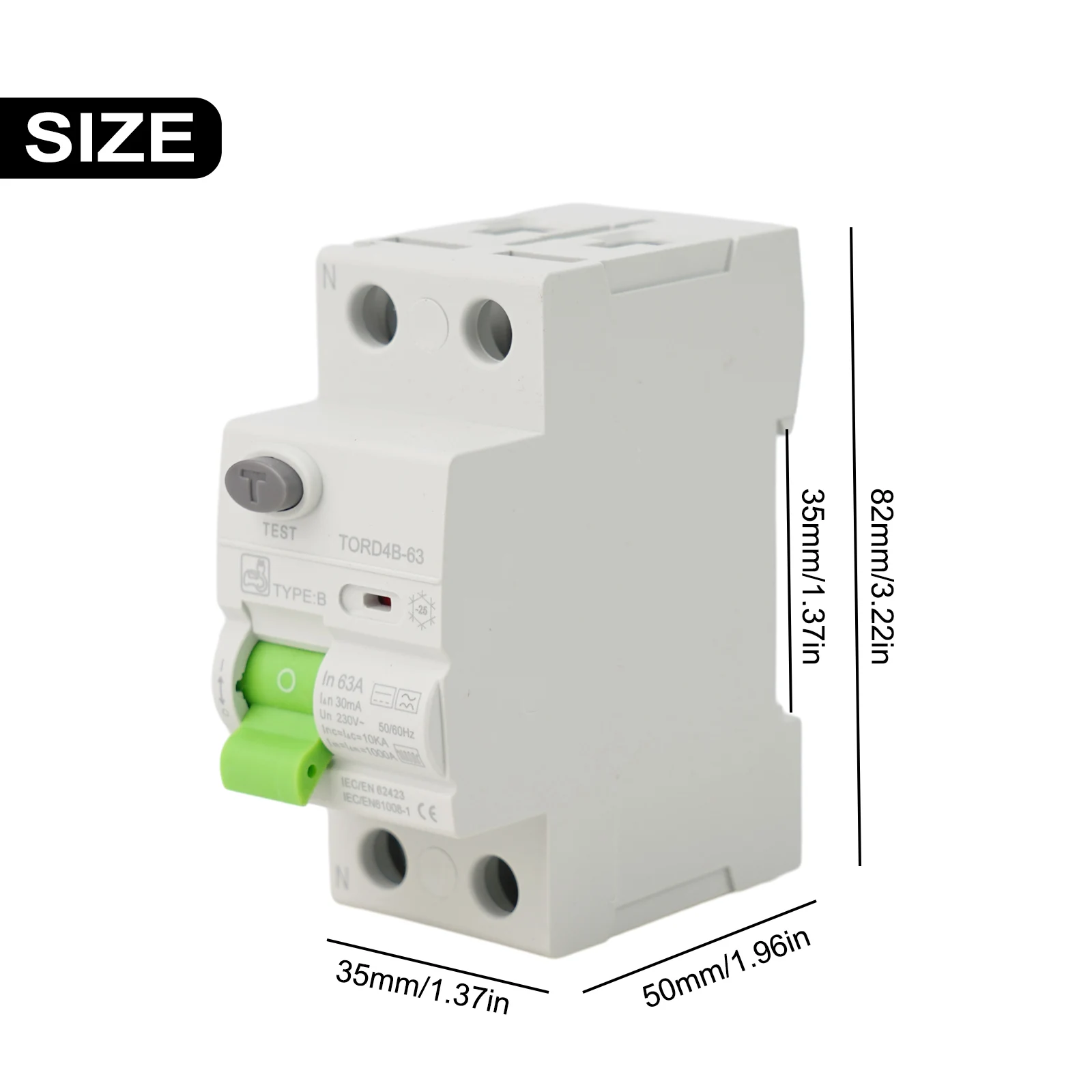 

Cutout Switch Circuit Breaker ABS Type B 6KA Breaking Capacity Heavy Electrical Load EV Charging Pile Electric Vehicle