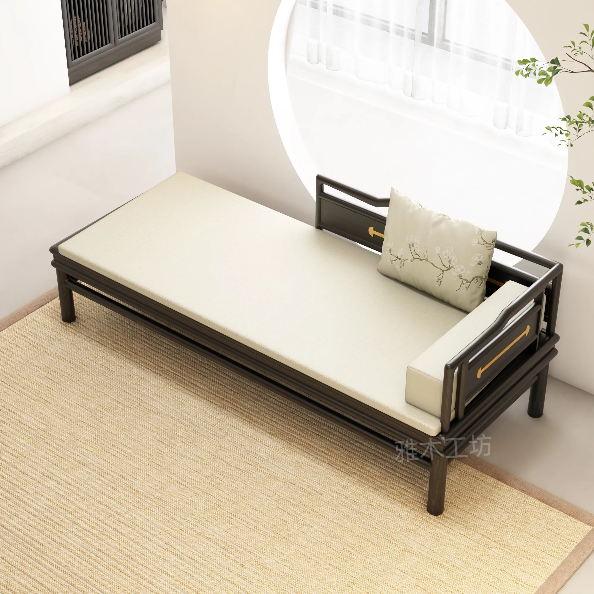 New Chinese walnut chair Song-style aesthetics minimalist style beauty couch leisure recliner