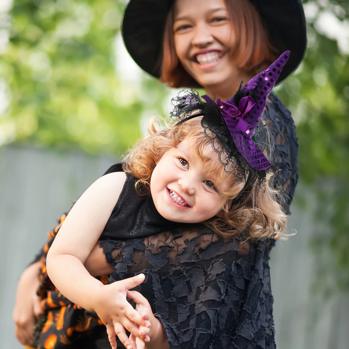 

2pcs Halloween Witch Hat Headband Lightweight Durable Costume Accessory For Adults Party Decoration Cosplay Halloween