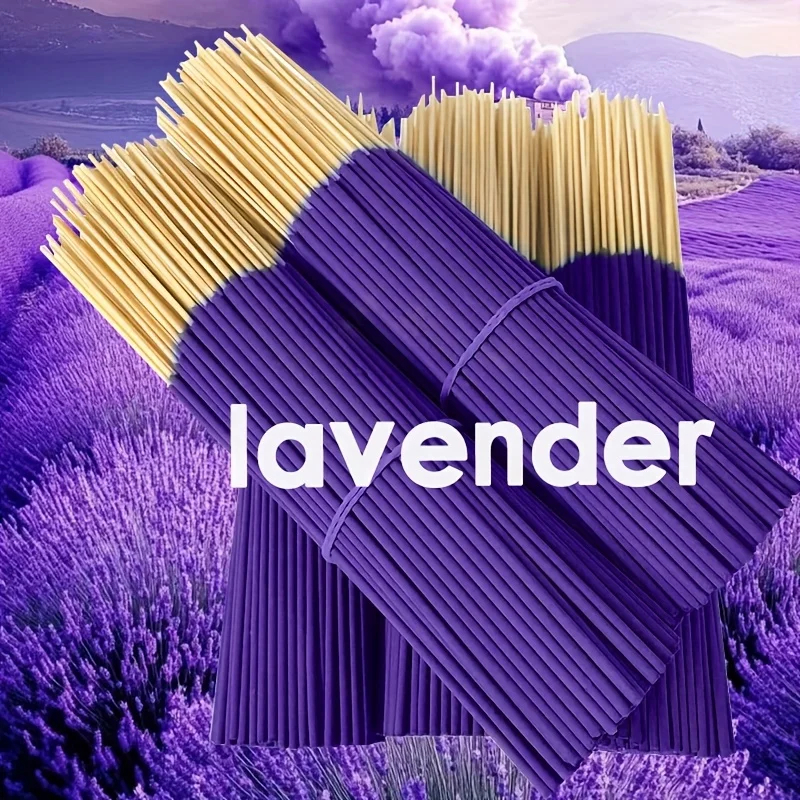32/70/170/340/680 Pieces of Premium Lavender Essential Oil-Infused Fragrance Sticks - 22cm Long-Lasting Fragrance Sticks, Suitable for Home Decoration, Yoga Meditation, and Holiday Gifts