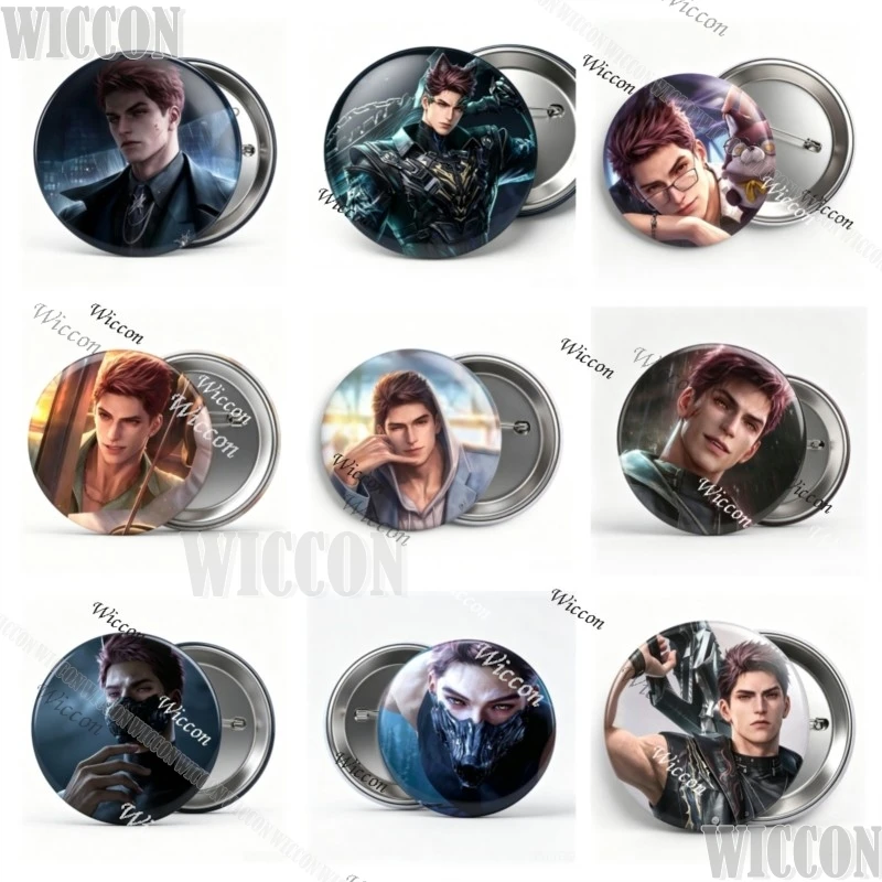 Love And Deepspace Ao Yin Valko Button Pins Brooch 58mm Round Badge Decors Halloween Gifts 2026 New Festival Fancy Comic Con