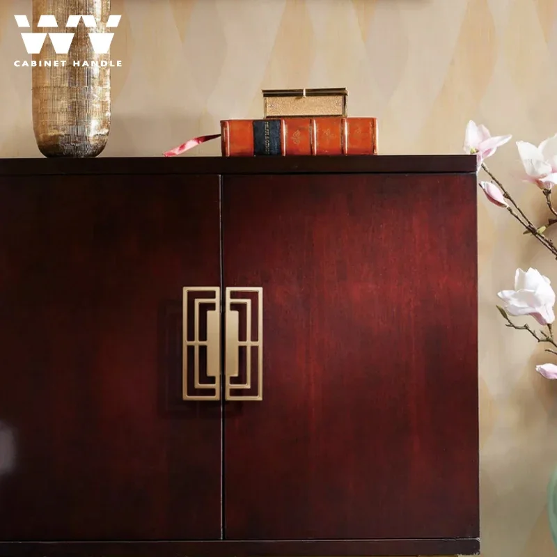 

YM Kitchen Cabinet Handles Dressers Closet Solid Brass Brushed Gold Black Bookcase Door Drawer Pulls Knobs Furniture Hardware