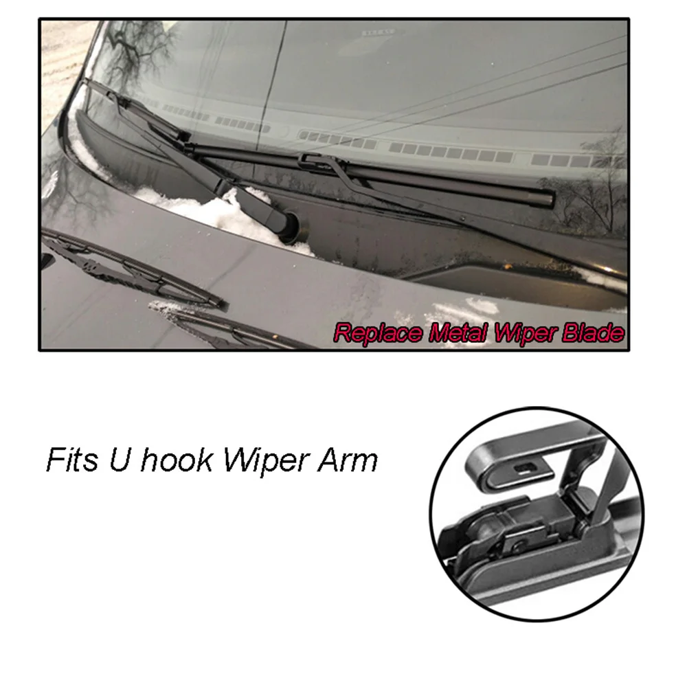 Universal U-type Soft Frameless Bracketless Rubber Car Windshield Wiper Blade 12\