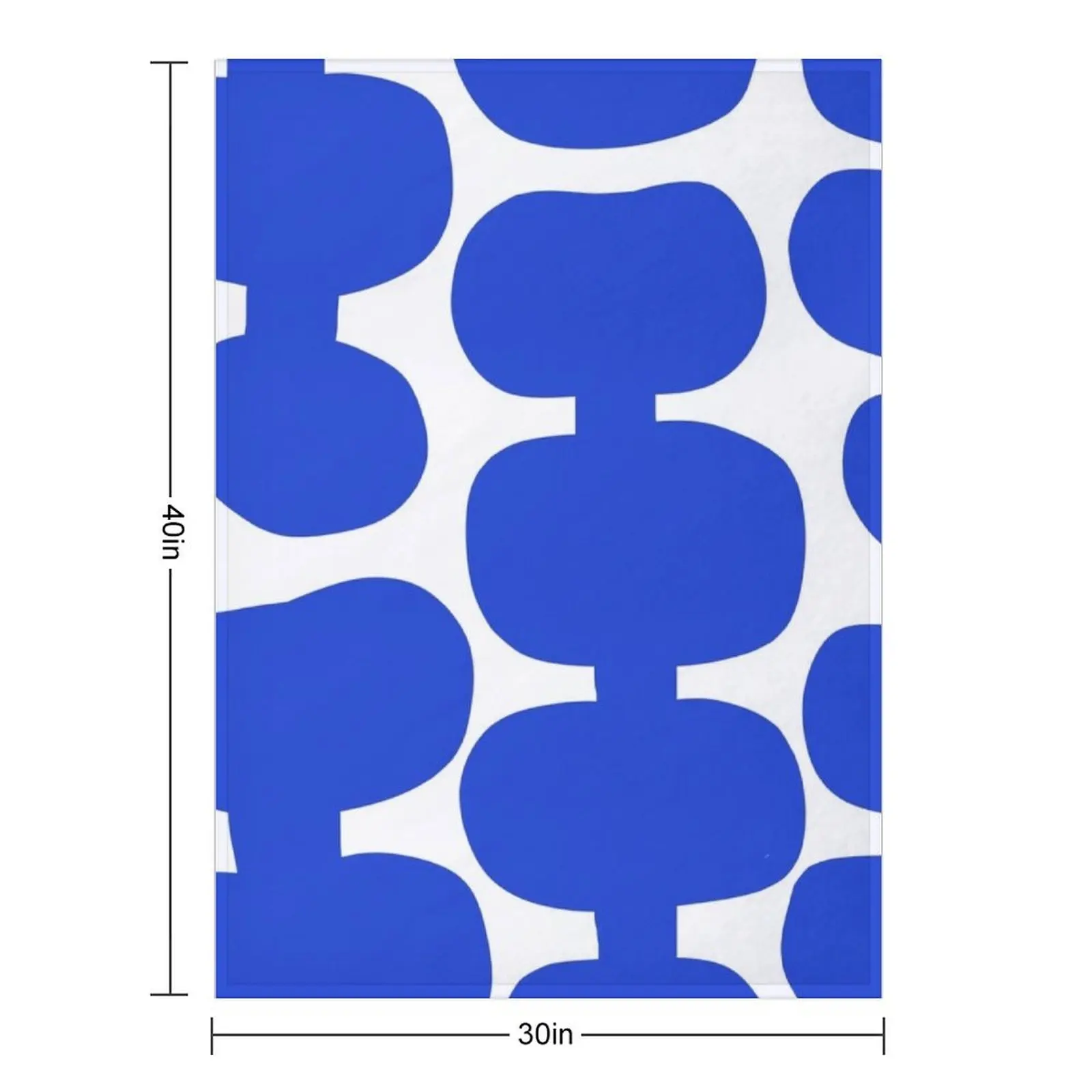 Iconic Mid Century Modern Pattern in White and Blue Throw Blanket blankets ands Tourist Designers Personalized Gift Blankets