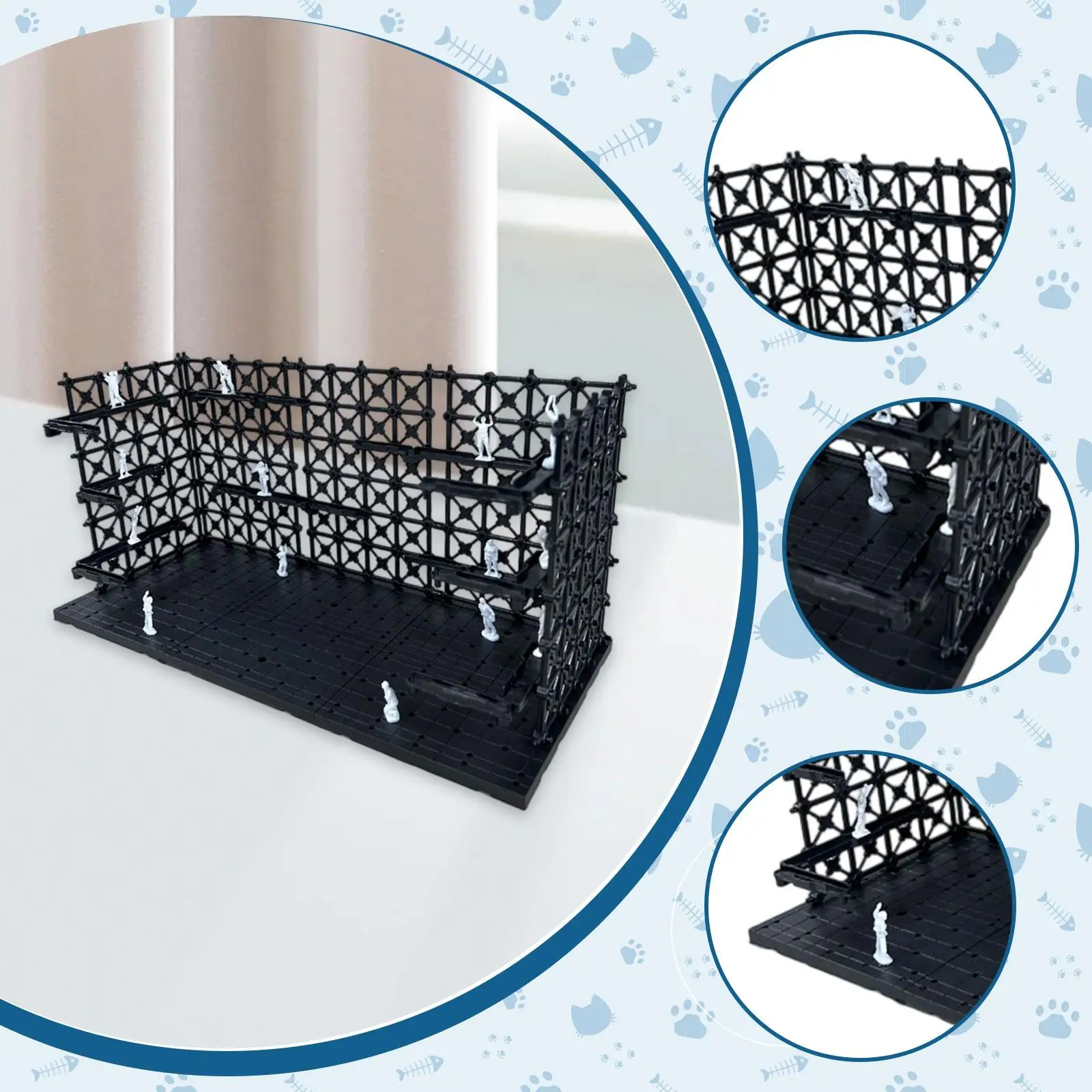 Base d'affichage imbriquée, modèle Portable, modèle de scène, stockage de jouets, Garage