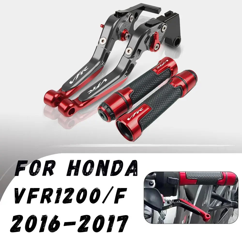 For Honda VFR1200/F 2016-2017 Motorcycle CNC Folding Brake Clutch Lever Handbrake Handlebars Grip Handle Hand Grips Accessories