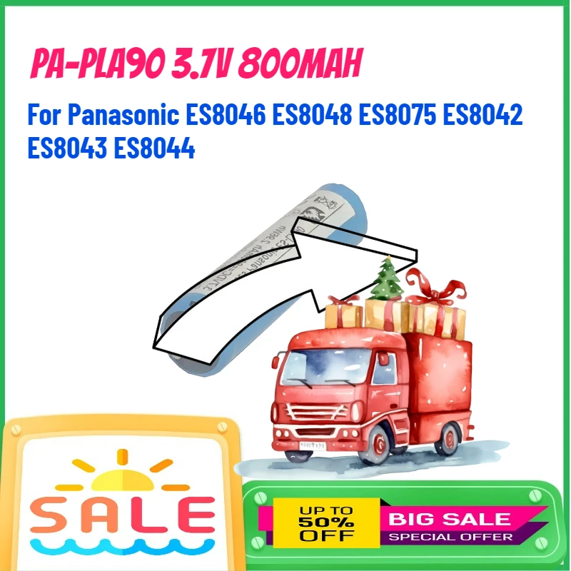 

PA-PLA90 3.7V 800mAh Rechargeable Li-Ion Battery for Panasonic ES8046 ES8048 ES8075 ES8042 ES8043 ES8044 Shaver Batteries