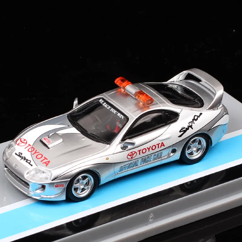 Tarmac Works 1/64 Scale Toyota Supra Official Pace Safety Car GT Racing Vehicle Metal Diecast Model Toy Souvenir Gifts Silver