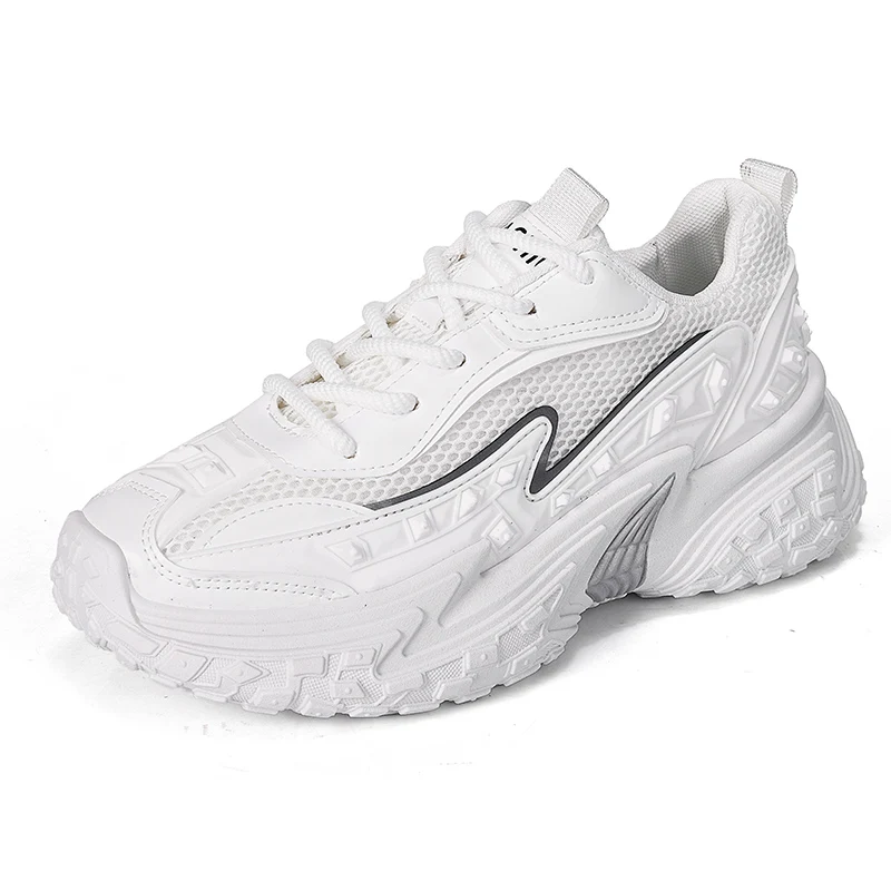 

Лидер продаж, мужская обувь, летняя спортивная повседневная белая противоскользящая спортивная обувь для бега на толстой подошве, увеличивающая рост, модные кроссовки для трейлраннинга