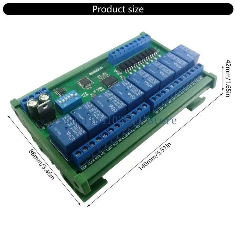 02DC High Capacity 8 Channel Relays Module with RS485 Communication 8 Channel RS485 Control Module Multifunction for Projects