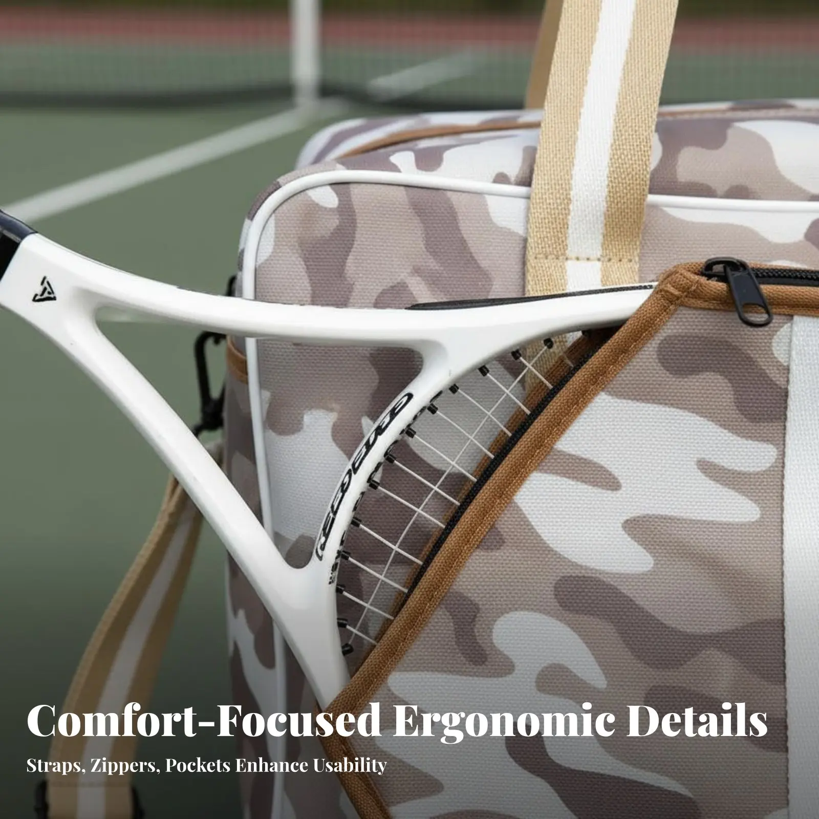 

Pickleball Bag Multiple Compartments Pickleball Paddle Carrier Quilted Racket Sport Bag Large Capacity Sports Shoulder Backpack