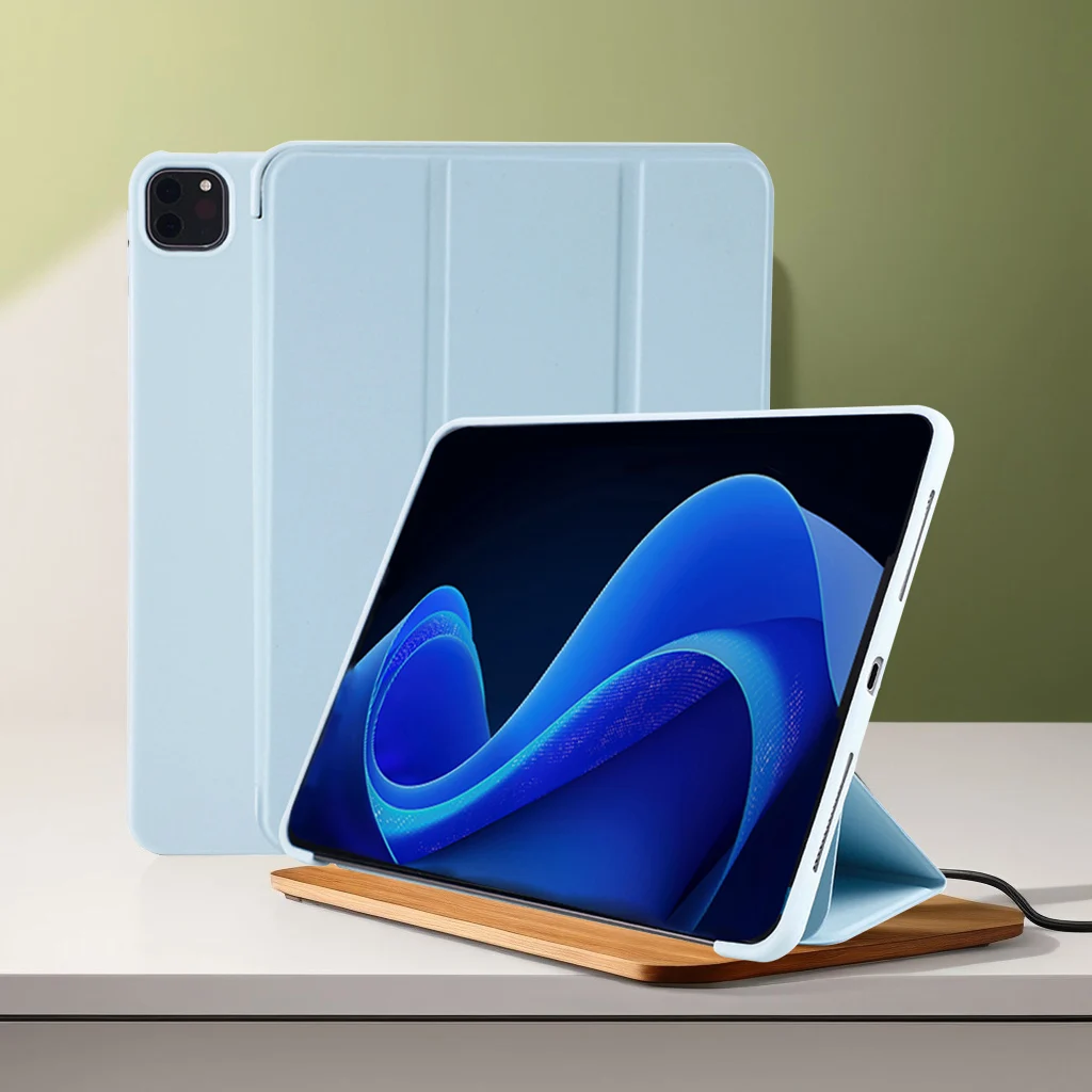 Für iPad Pro 11 Zoll 4./3./2./1. Generation (2022/2021/2020/2018) Air 4/5/6/7 Magnetische Flip Smart Cover Weiche Silikonhülle