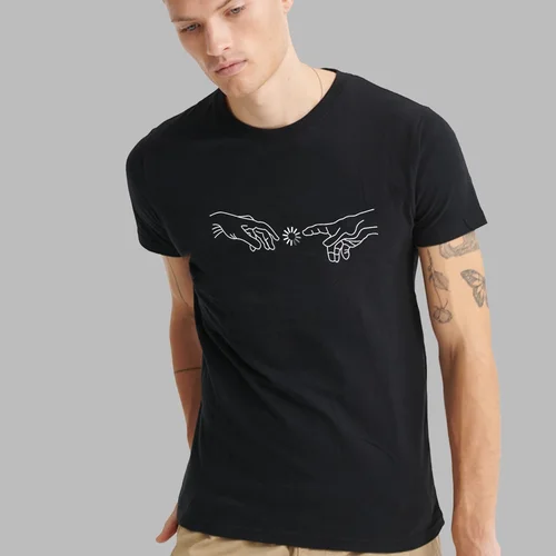 Imagen 2 del producto Camiseta con estampado de imagen blanca para hombre, camiseta informal transpirable de manga corta con cuello redondo para ir al trabajo, ropa para hombre